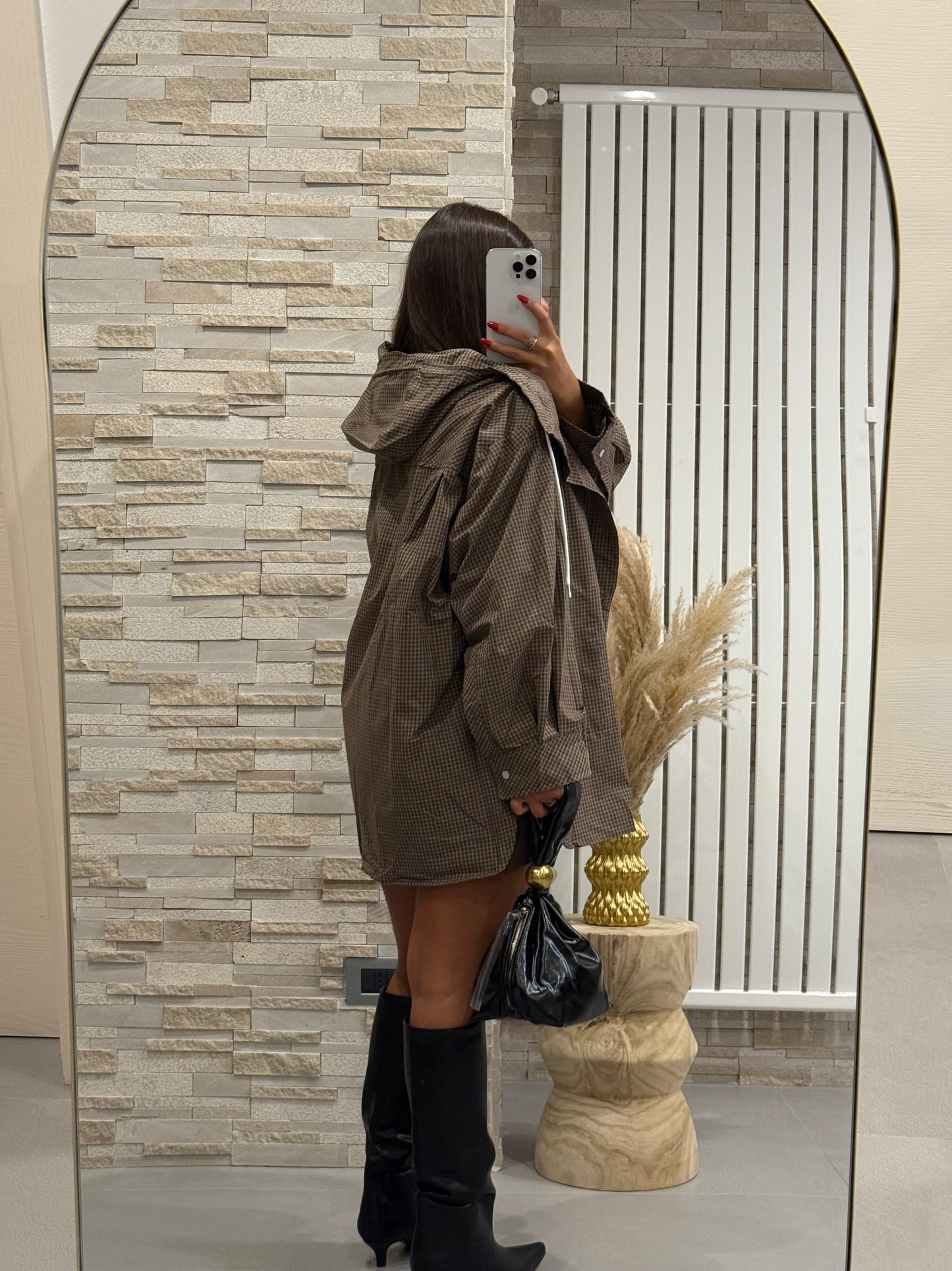 Camicia quadri cappuccio