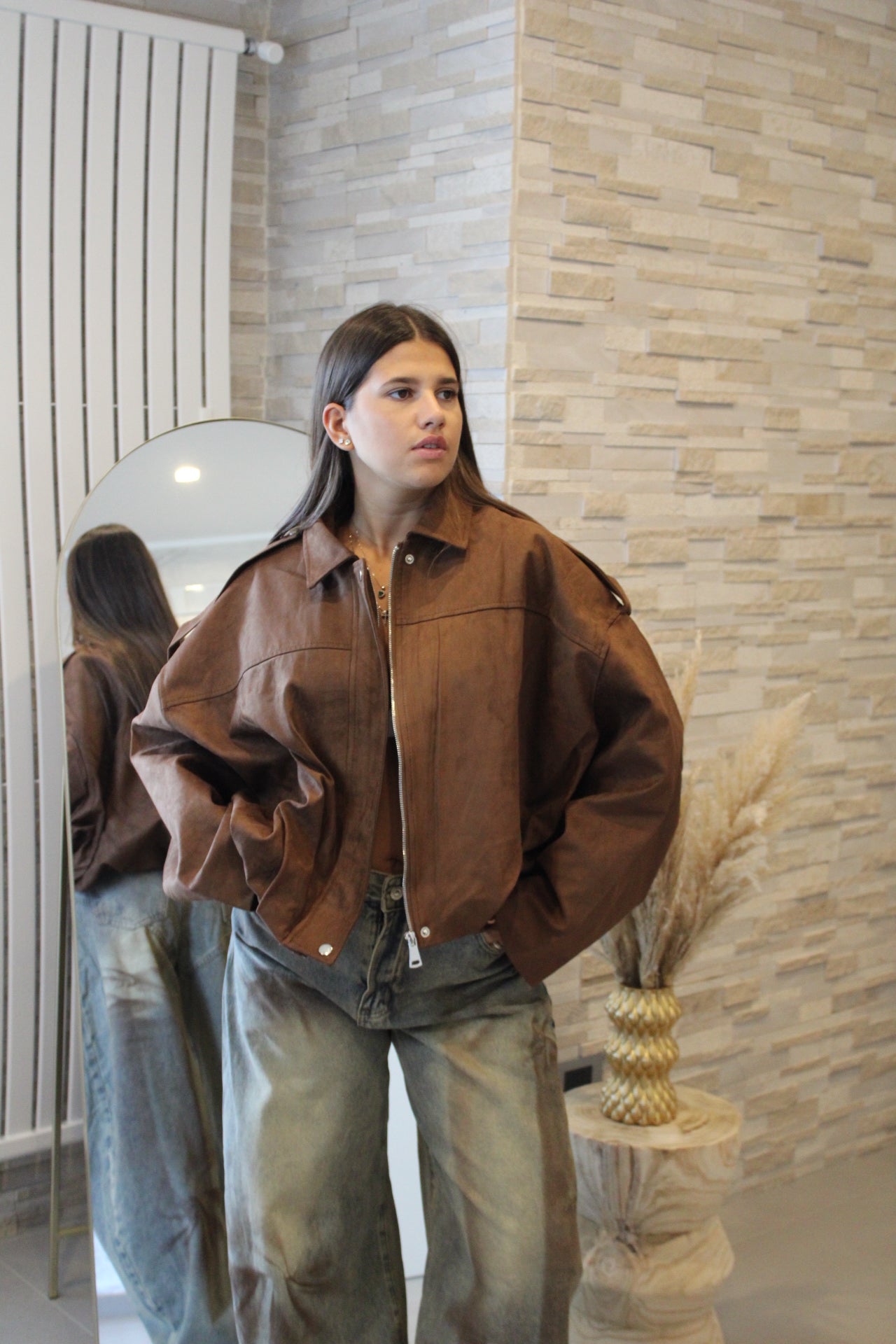 Bomber camoscio over