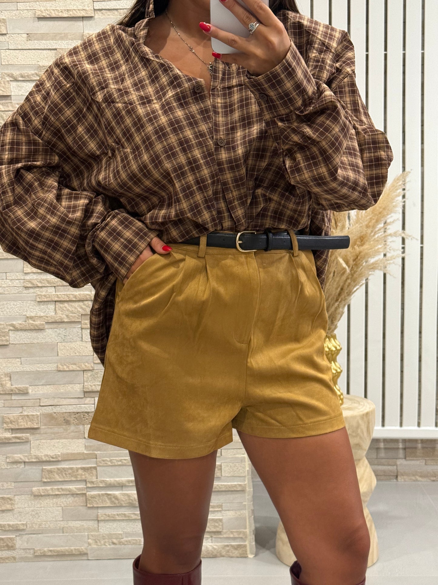 Pantaloncino camoscio