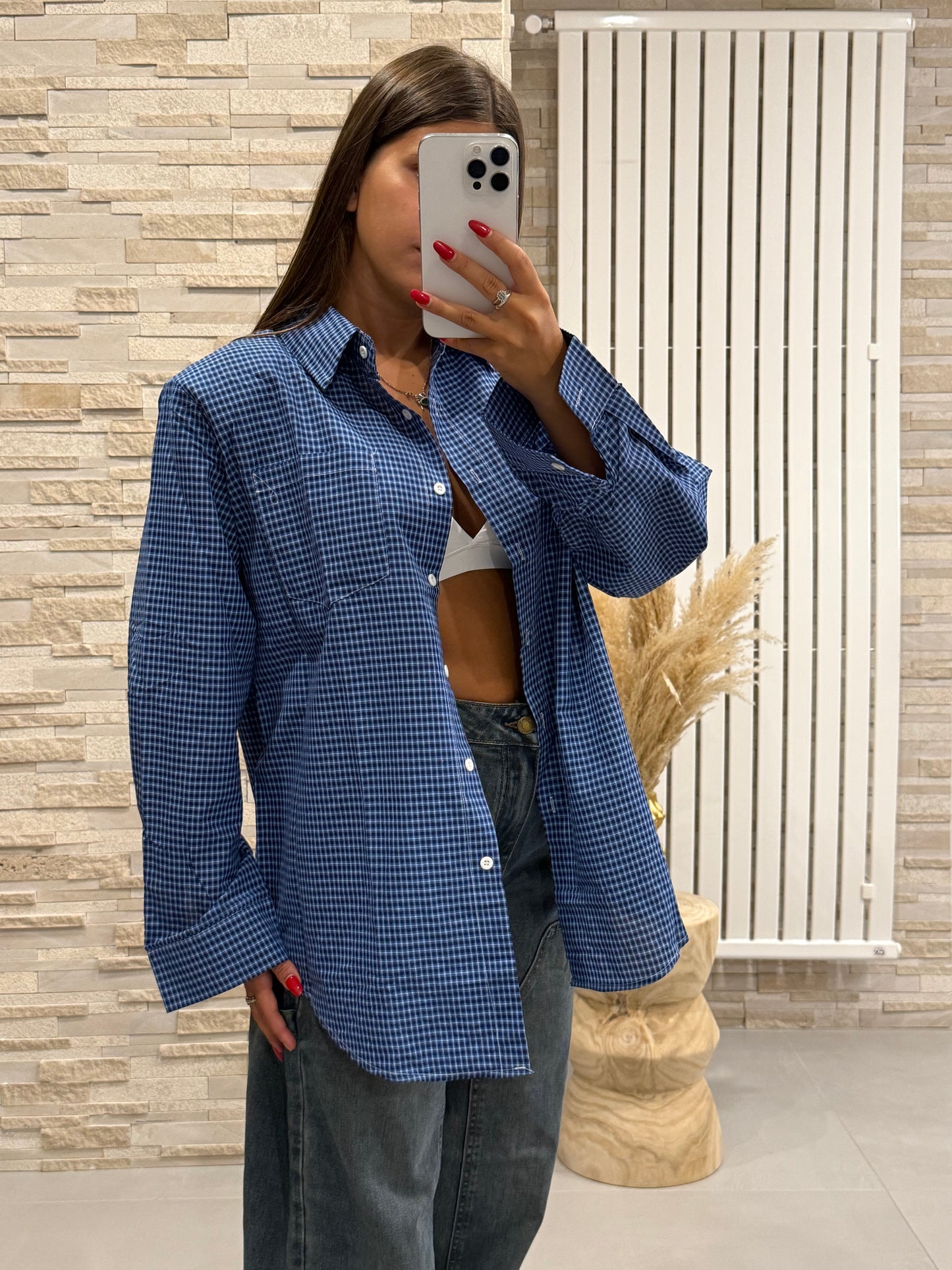 Camicia quadri blu