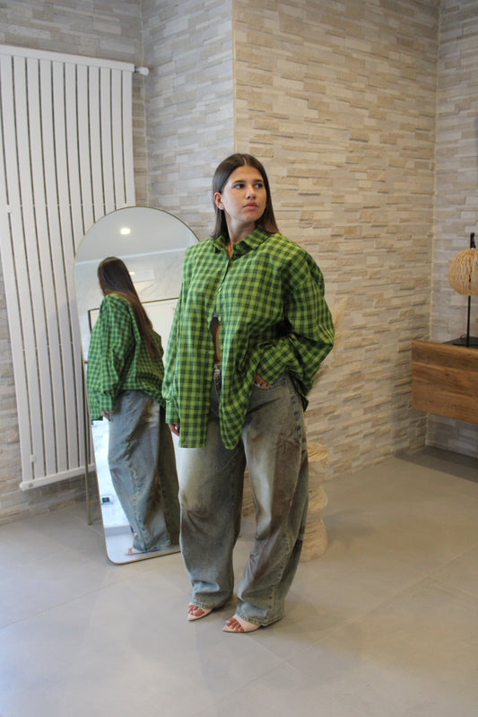 Camicia quadri verde