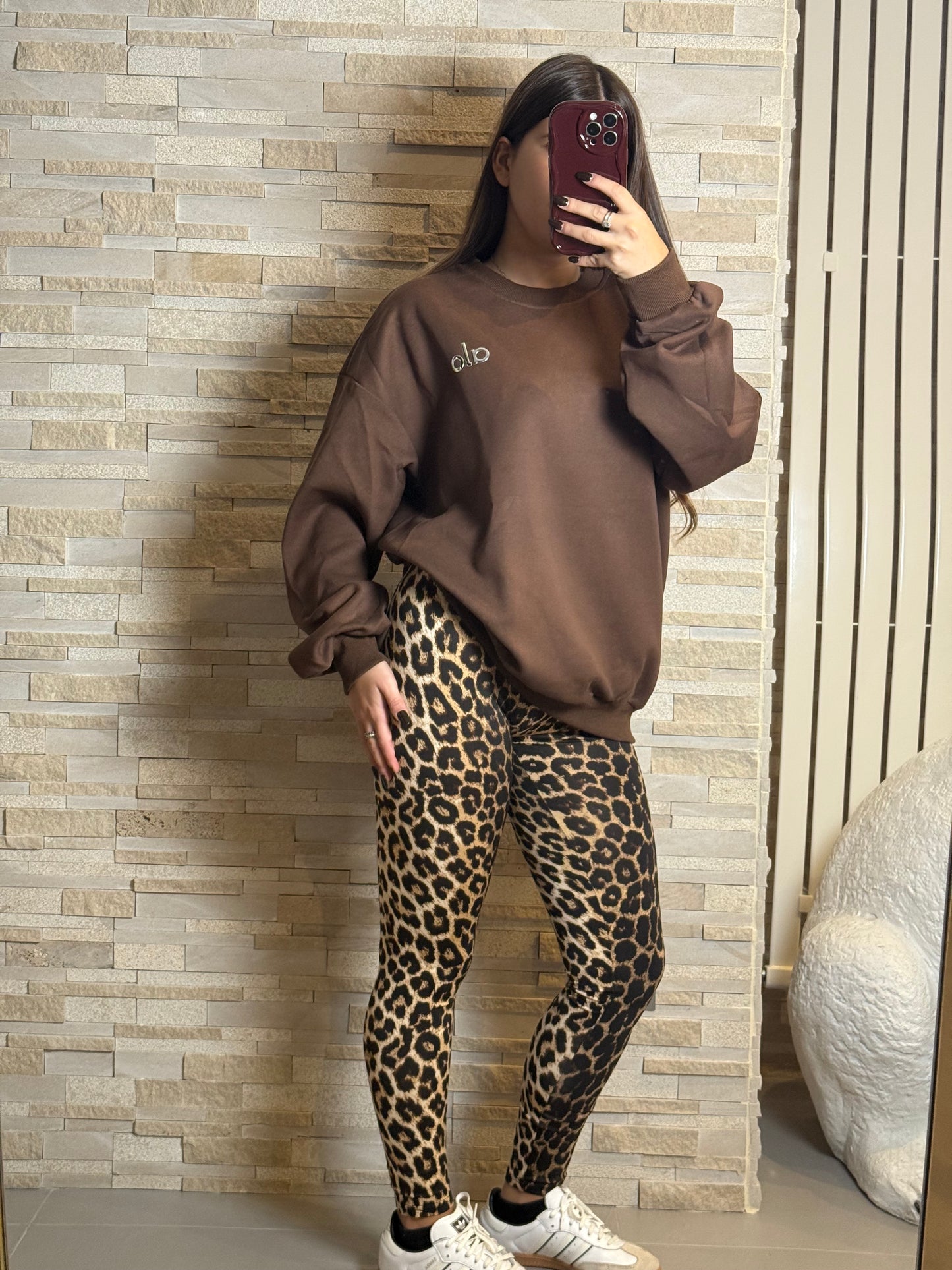 Leggings leopardato
